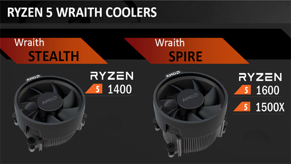 Ryzen 5 wraith coolers