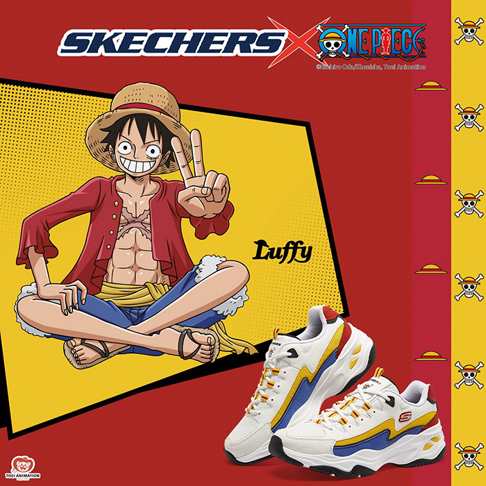 Skechers x One Piece Collection Featuring Luffy